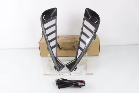 2PCS Car LED DRL Daytime Running Light with dynamic Yellow Turn Signal Daylight for Toyota CHR 2021