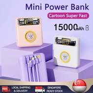 【READY STOCK】Cartoon PowerBank Mini Fast Charging 15000mAh Portable Charger Small Lightweight Power 