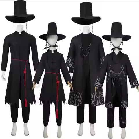 2026 SAJA BOYS Jinu Cosplay Costume Kids Men Uniform Hat Nails Props Cosplay Anime Outfit Party Hall