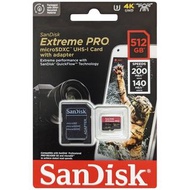 SanDisk Extreme Pro A2 V30 U3 UHS-I microSDXC 記憶卡 512GB [R:200 W:140]