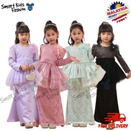 2026 Raya Budak Perempuan Baju Raya Kanak Kanak Baju Kurung Lace Modern Premier Exclusive