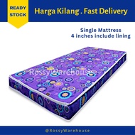 4 Inches Foam Single Mattress / Single Mattress Budget / Tilam Bujang 4 Inci / Tilam Foam  Single / 