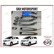TOYOTA ALPHARD / VELLFIRE ANH20 AH20 AGH20 2008 2010 2012 2014 OEM CHROME DOOR HANDLE WITH LED BLUE 