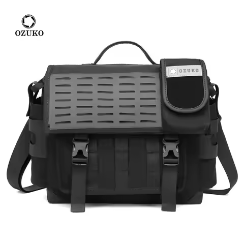 OZUKO Men Shoulder Bag Fashion Outdoor Multifunctional Messenger Bag Men Large-capacity Travel Water