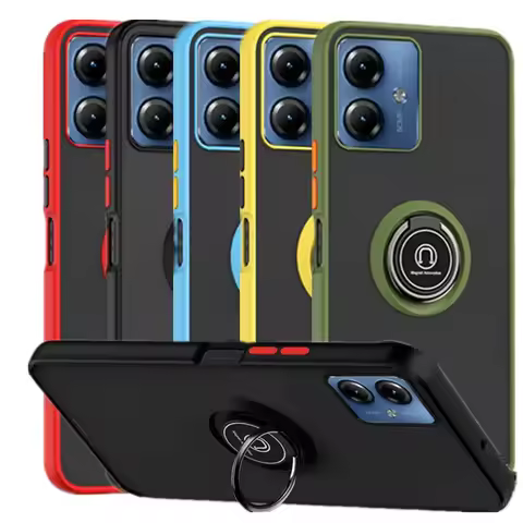 Armor Matte Case For Motorola Moto G14 G04 G04S G24 G54 G84 G53 G23 G13 G52 G42 E14 Cover Ring Magne