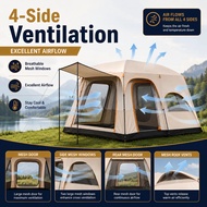 Sonuto Khemah 2-Room Large Family Tent – Double Layer Waterproof, Outdoor Camping & Glamping, Beach 
