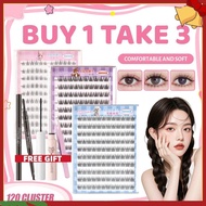 Upgraded[BUY 1 TAKE 3]KUESICR BQI Eyelashes Super Sticky False Eyelashes Glue-free False Eyelashes S