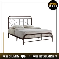 Living Mall Sophia Queen Size Metal Bed Frame with Mattress