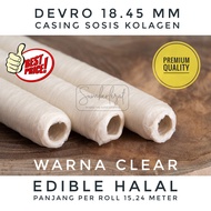 18.45 mm CLEAR - Leather Casing Sheath Sausage Collagen Collagen Edible Halal Food Grade