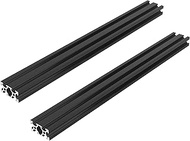 2040 V Aluminum Extrusion, 2PCS 150mm 2040 V Slot European Standard Anodized Black Aluminum Profile