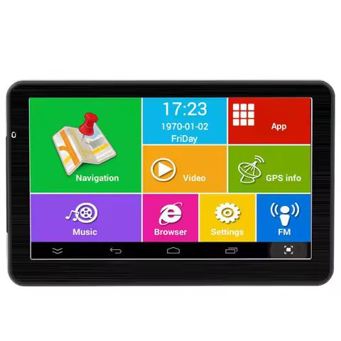 KMDRIVE 7" Inch Android 16GB Car Navigator GPS Navigation Sat Na AV-IN Rearview Camera WIFI FM Trans