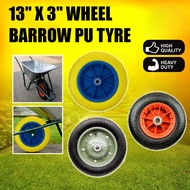 Wheel Barrow PU Tyre - Tayar Kereta Sorong Tanpa Angin - 13" x 3" Tayar Kereta Tolak PVC PU Wheel Tyre Sorong