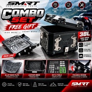 SMRT TOP BOX 38L SIDE OPEN COMBO LIPAT RACK Monorack Y15 Y16 LC135 ADV RS150 RSX150 NMAX V2 EX5 Futu