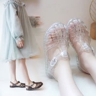 Sandals Summer Women's Crystal Shoes Plastic Jelly Shoes Small Medium Children's Roman Shoes