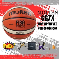 ORIGINAL MOLTEN GG7X Size 7 Indoor Outdoor Training Ball Basketball FIBA with 5 Freebies