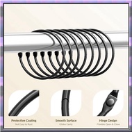 Top Shower Curtain Rings, Hooks Shower Curtain Rings Rust Proof, Anti-Drop Round Shower Rings for Cu