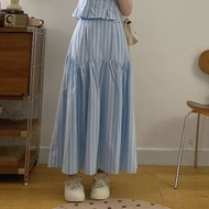 French Style Half-length Dress Two-piece Set Square Collar Summer Fashion for 12-17 Years Old Bé Gái