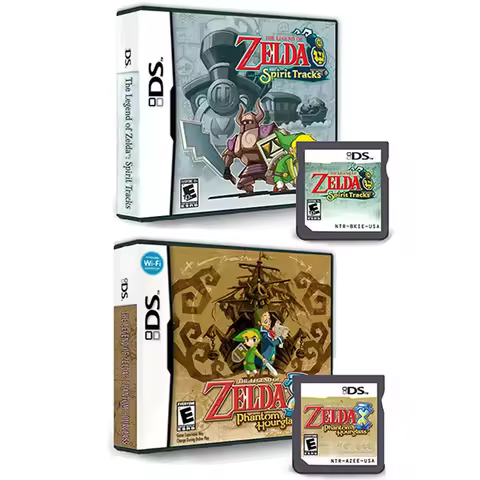 Boxed NDS Game Card Legend of Zelda Phantom Hourglass/Spirit Tracks USA Version (R4 Version) No manu