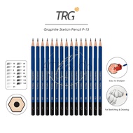 TRG Graphite Sketch Drawing Pencil P-13 - Graphite Sketch Drawing Pencil 4H 3H 2H H HB B 2B 3B 4B 5B