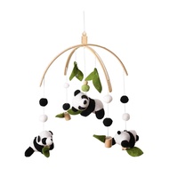 Baby Mobile for Crib, Nursery Mobile Decor, Panda Decoration for Infant, Soft Mobile for Boy, Girl I