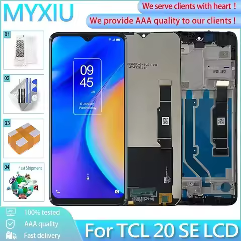 Original 6.82'' For TCL 20 SE T671H T671F T671O T671E LCD Display Touch Screen With Frame Digitizer 