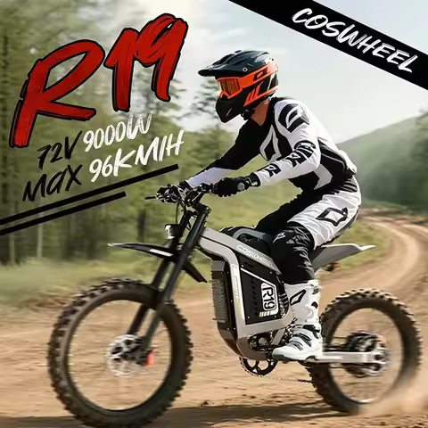 COSWHEEL R19 Electric motorcycle 9000W 72V 40ah 96km/h Lithium Battery Adult Mountain Ebike Electric