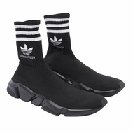 Balenciaga adidas 男款 Speed 再生針織襪套鞋 黑色 IT 40/41/42/43/44