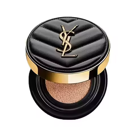 YSL Black Leather Cushion Foundation 14g Lightweight Natural Finish 94% Natural Ingredients