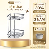AZ-02 Straight Bathroom Shelf, High Quality 304 Stainless Steel, Straight Bathroom Shelf, 2-Tier Bat