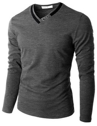 crewneck / kaos vneck leher double lengan panjang / vneck / vneck kancing lengan panjang / krah shan