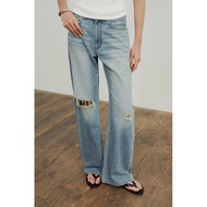 DPS Genuine Korean Dongdaemun Korea Daigou elborn Cotton Ripped Jeans coco m.moi Pre-Order Cotton Ri
