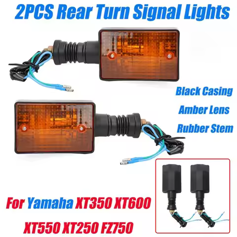 1/2 Pair Rear Turn Signal Lights For Yamaha XT350 FZ750 XT600 XT550 XT250 1985-2000 Motorcycle Blink