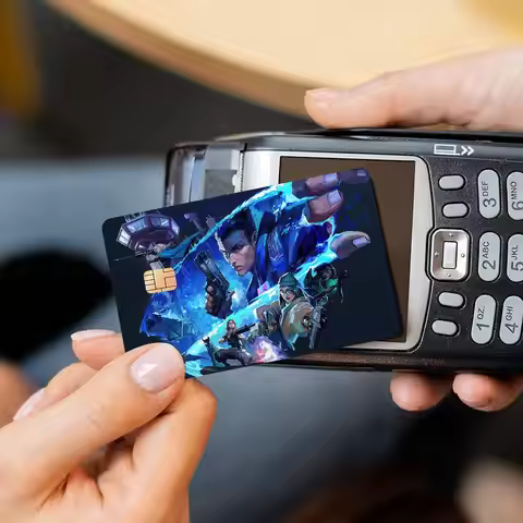 Game V-Valorant Credit Card Skin Stickers For VISA Bank Card Transportation Card Waterproof Sticker 