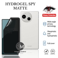 Anti-scratch jelly Hydrogel spy matte privacy screen protector Sharp AQUOS R9 R9 PRO
