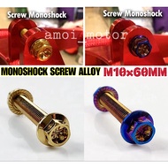 M10x60MM MONOSHOCK SCREW ALLOY Y15ZR LC135 RS150 SKRU MONOSHOCK M10x60MM