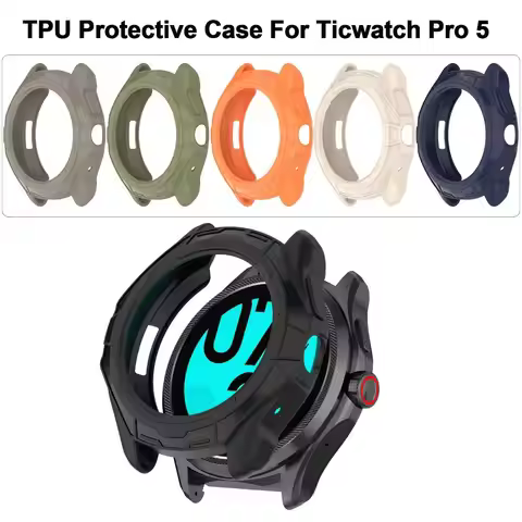 Soft TPU Case Cover For Ticwatch Pro 5 Protective Shell Frame Bumper For Ticwatch Pro 5 Smart Watch 