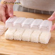 ChicHaven 5ชิ้น/เซ็ต sushi nigiri Maker Rice Ball แม่พิมพ์ nonstick Press Maker DIY Bento TOOL