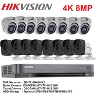 Hotdeal 4K 8MP Hikvision 16 Channel CCTV System With Camera - Hikvision 4K 8MP CCTV System CCTV Came