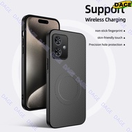 COD Magnetic Case for Moto G64 Skin-feel Carbon Fiber Textured Anti-drop PC Cover for Motorola G64 S