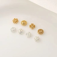Spacer Beads 4MM 18K Hollow Small Receptacle