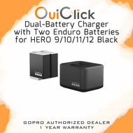 GOPRO ORIGINAL Enduro Dual Rechargeable Battery Cold Weather Battery Charger for HERO 9/ HERO 10/ HERO 11/ HERO 12 Black [HERO 12 / HERO11 / HERO10 / HERO9 BLACK]