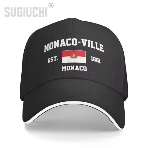 Baseball Cap Monaco EST.1861 Monaco-Ville Capital Men Women Unisex Hip Hop Sandwich Caps Snapback Go