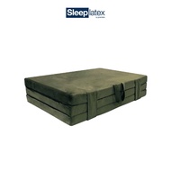 SB Design Square Sleep Latex ที่นอนปิคนิคแบบ 3 พับ ยางพาราแท้หนา 2" รุ่น Picnic Natural Latex สีเขียวขี้ม้า ขนาด 3.5 ฟุต