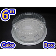 BX-128A 6" Round Cake Container with Lid [ 50sets± ] Plastic Clear OPS Cheese Cake Tray Box - BX 128