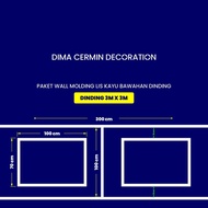 Set Wall Moulding Lis Profil Kayu Bawahan (LOWER) Dinding uk 3M x 3M