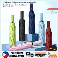 24 Ribs Umbrella Folding Automatic Windproof Large Automatic UV Umbrella Payong Umbrella
