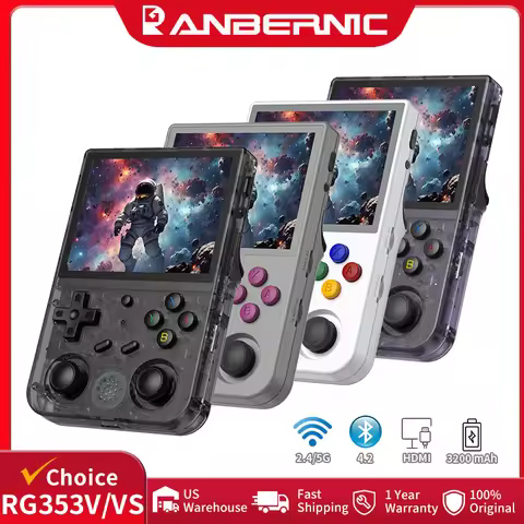 ANBERNIC RG353V RG353VS Retro Handheld Game 3.5'' IPS Screen Supports WiFi,Bluetooth,Online Fighting
