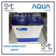 AQUA MESIN CUCI 2 TABUNG 980XT HIJAB SERIES - 9KG MESIN CUCI 2 TABUNG