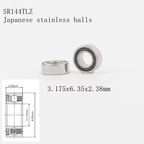 20pcs High Speed handpiece turbine Stainless Balls Dental Bearings RUCA SR144TLZ 3.175x6.35x2.38mm