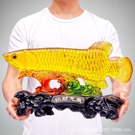 Golden Arowana Ornaments Home Accessories Decoration Living Room TV Cabinet Decoration Craft Opening